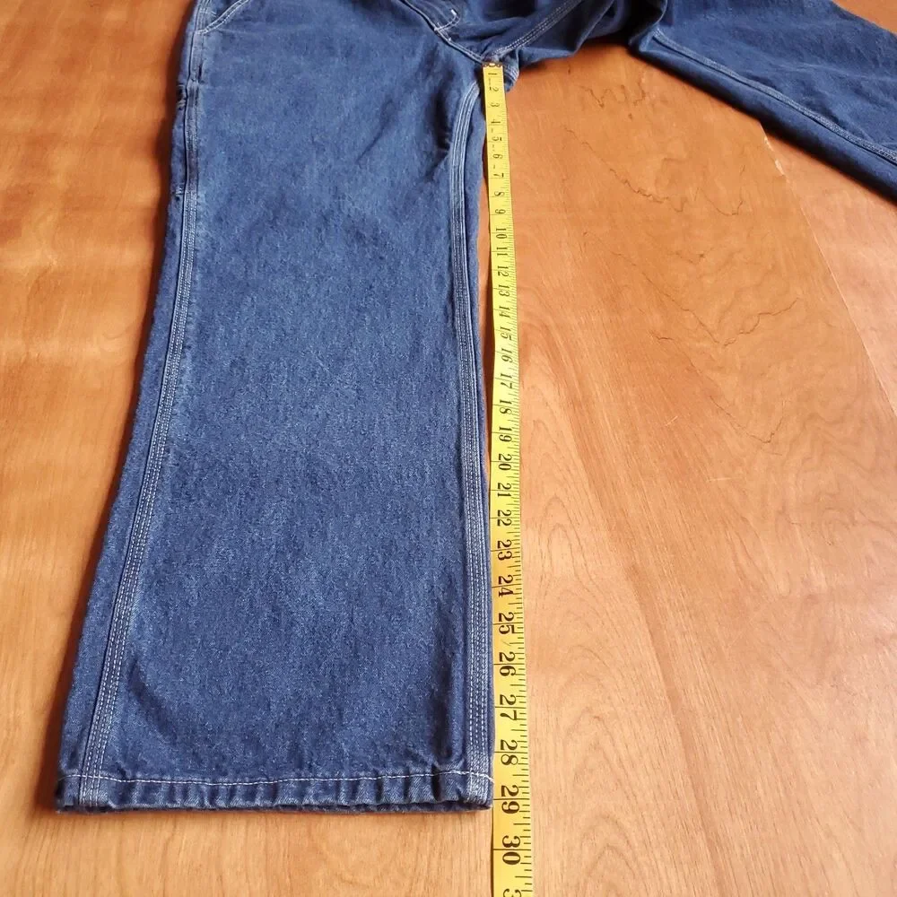 Carhartt B13 Painter Pants Fit 30 x 29 Blue Loose Fit Denim Carpenter Work Jeans - Picture 10 of 12